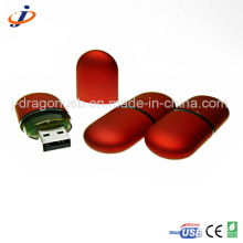 Mini Red Ellipse Plastic USB Flash Disk (JP493)